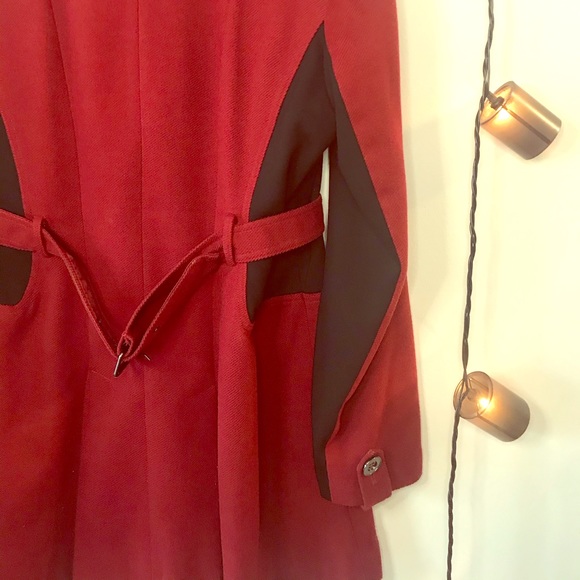 Nicole Miller Red & Black Peacoat - Picture 5 of 8